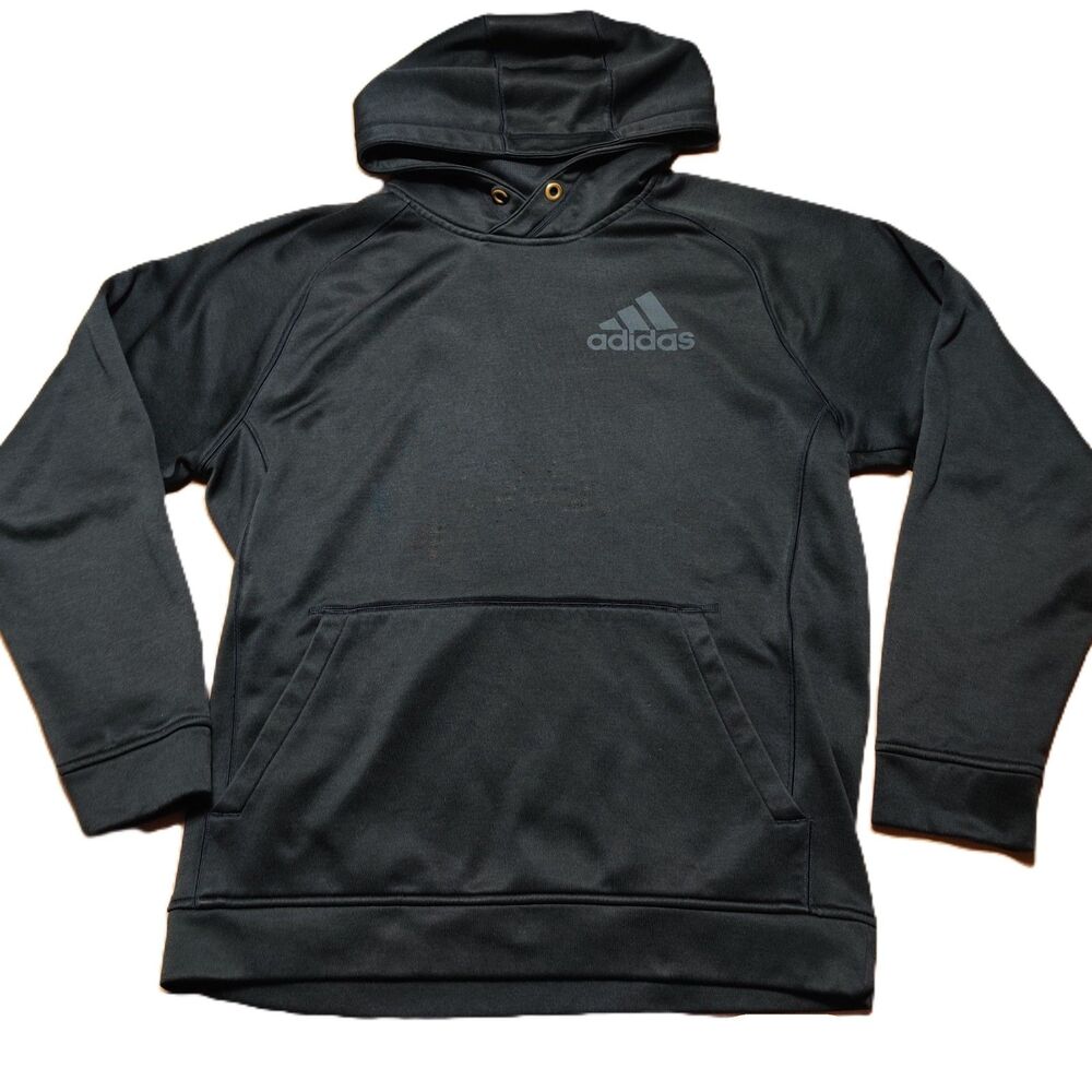 Adidas ClimaWarm Hoodie Mens Medium Black Pullover Athletic Sweatshirt